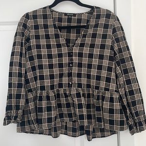 Madewell Plaid Top